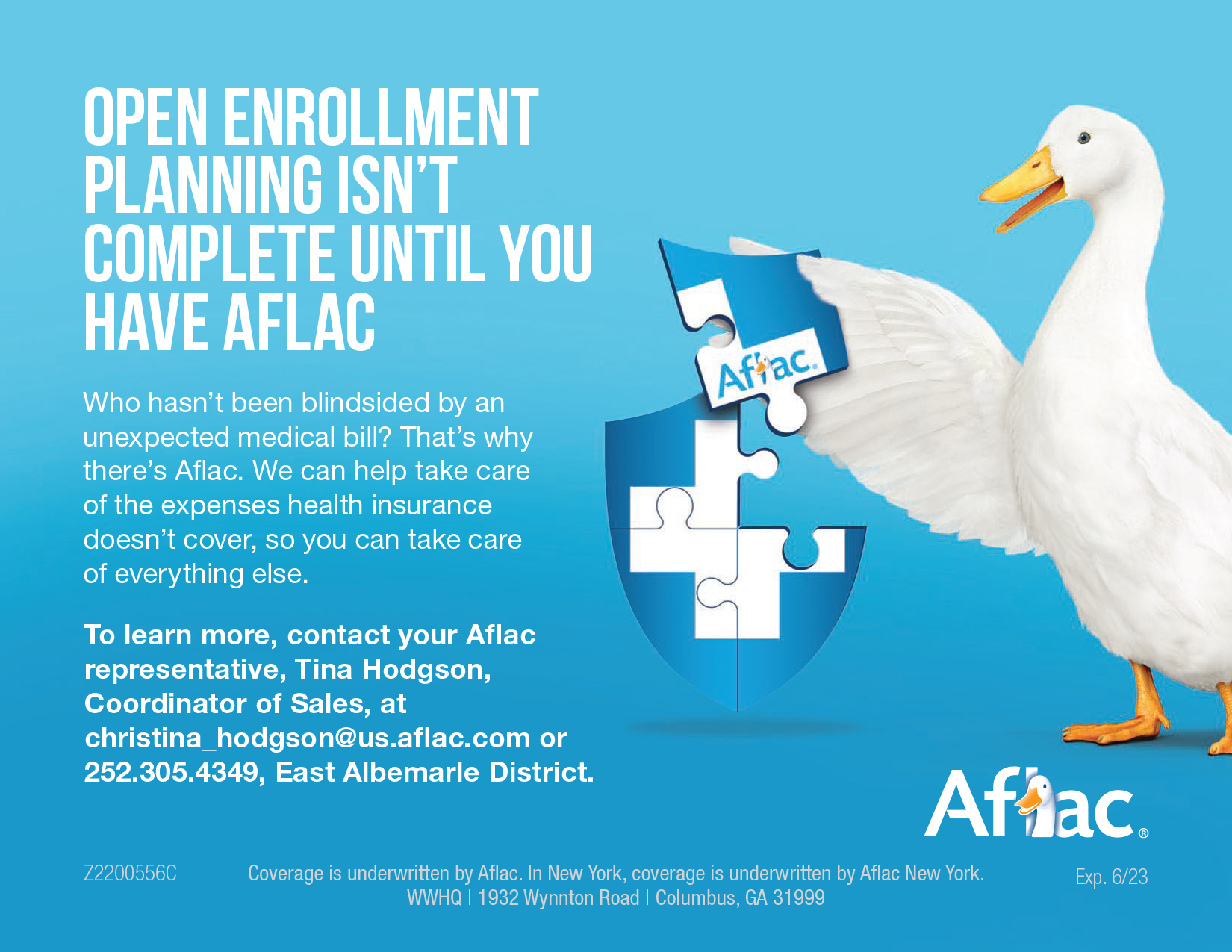 Open Enrollment Planning Isn't Complete Until You Have AFLAC